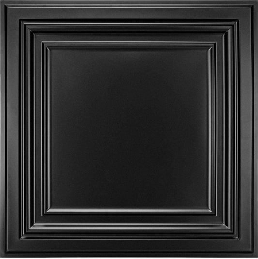 Art3d PVC Ceiling Tiles 2x2 ft Plastic Sheet Black 12 Pack