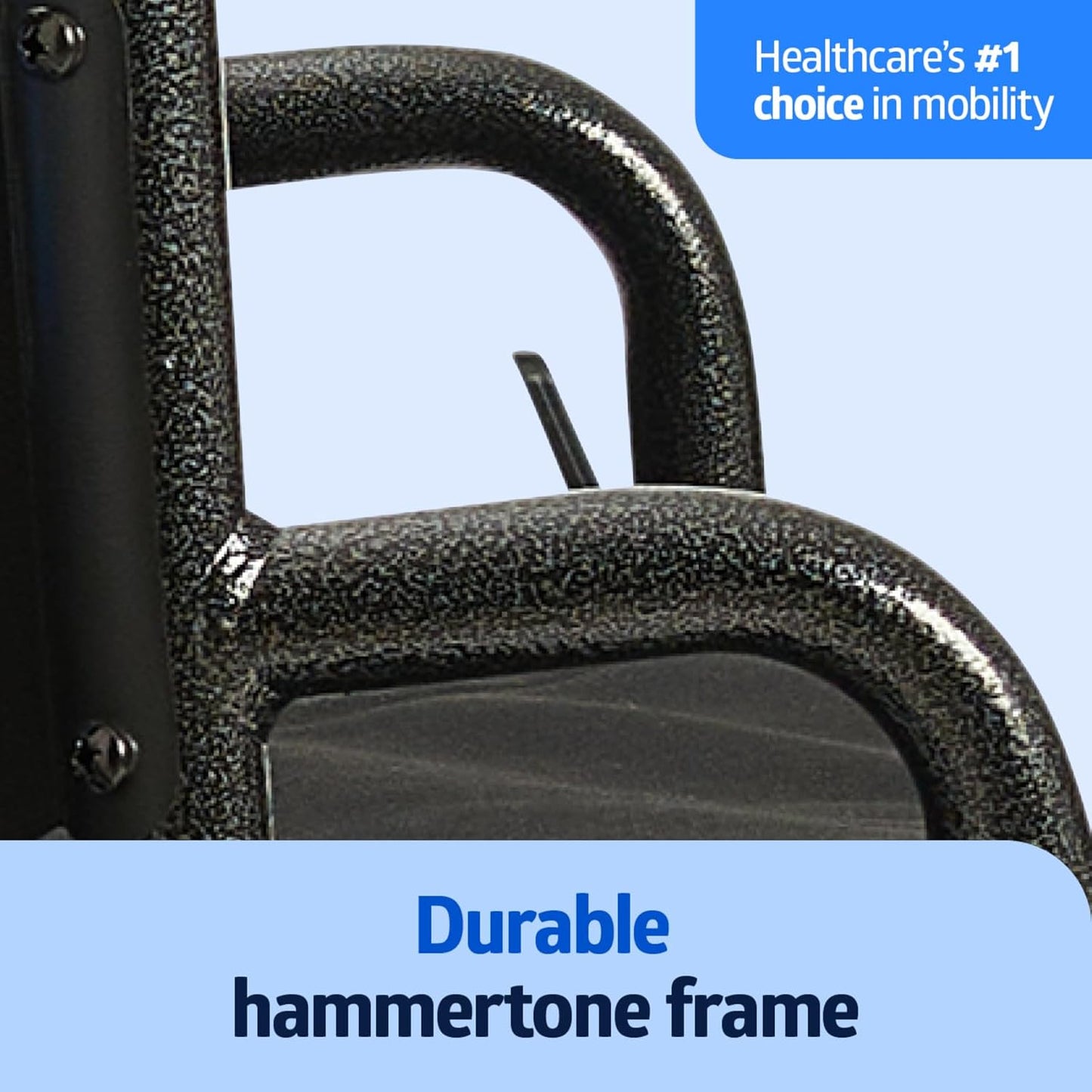 Medline Folding Wheelchair Swing-Back Desk Arms Swing-Away Footrests 18x16