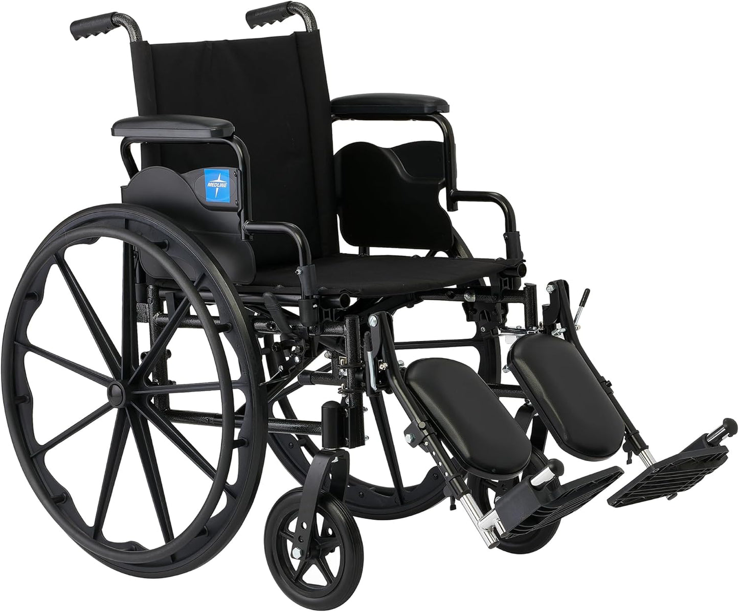Medline Lightweight Wheelchair Swing-Back Desk Arms Elevating Leg Rests 20x16