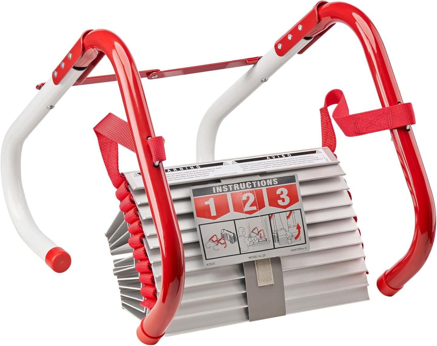 Kidde Fire Escape Ladder 2-Story 13ft Rope Ladder Anti-Slip Rungs