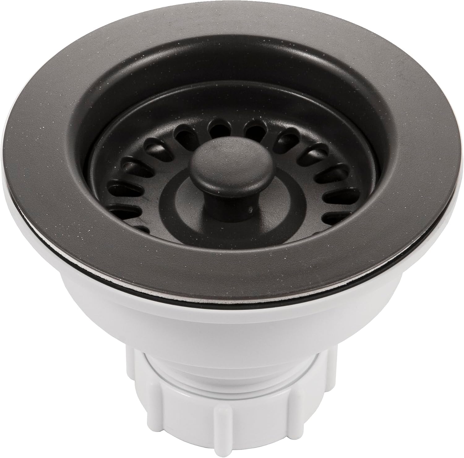 Houzer 190-9265 Kitchen Sink Basket Strainer 3-1/2in Matte Black Food Catcher