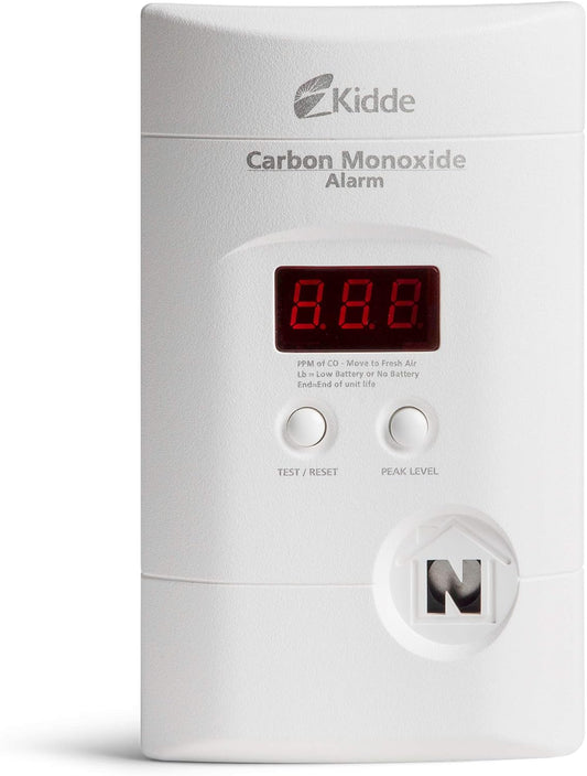 Kidde Plug In Carbon Monoxide Detector 9V Battery Backup Digital LED Display