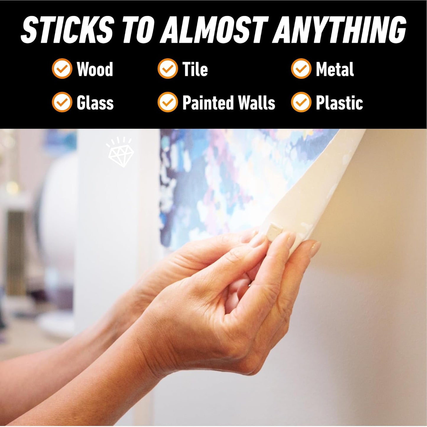 Gorilla Mounting Putty 168 Pre-Cut Squares Removable Non-Toxic Wall Putty Tan
