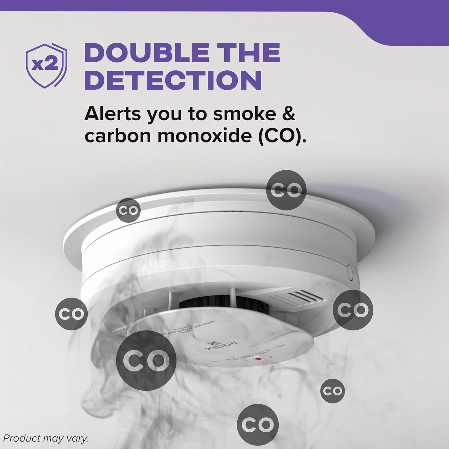 Kidde Hardwired Smoke & CO Detector Voice Alerts 10-Year Battery Backup