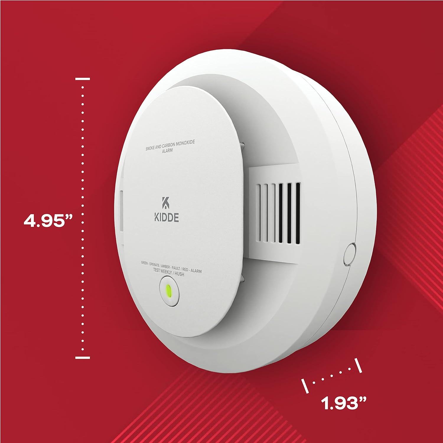 Kidde Smoke & Carbon Monoxide Detector AA Battery Powered LED Warning Lights