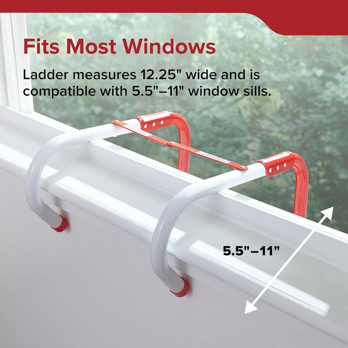 Kidde Fire Escape Ladder 2-Story 13ft Rope Ladder Anti-Slip Rungs