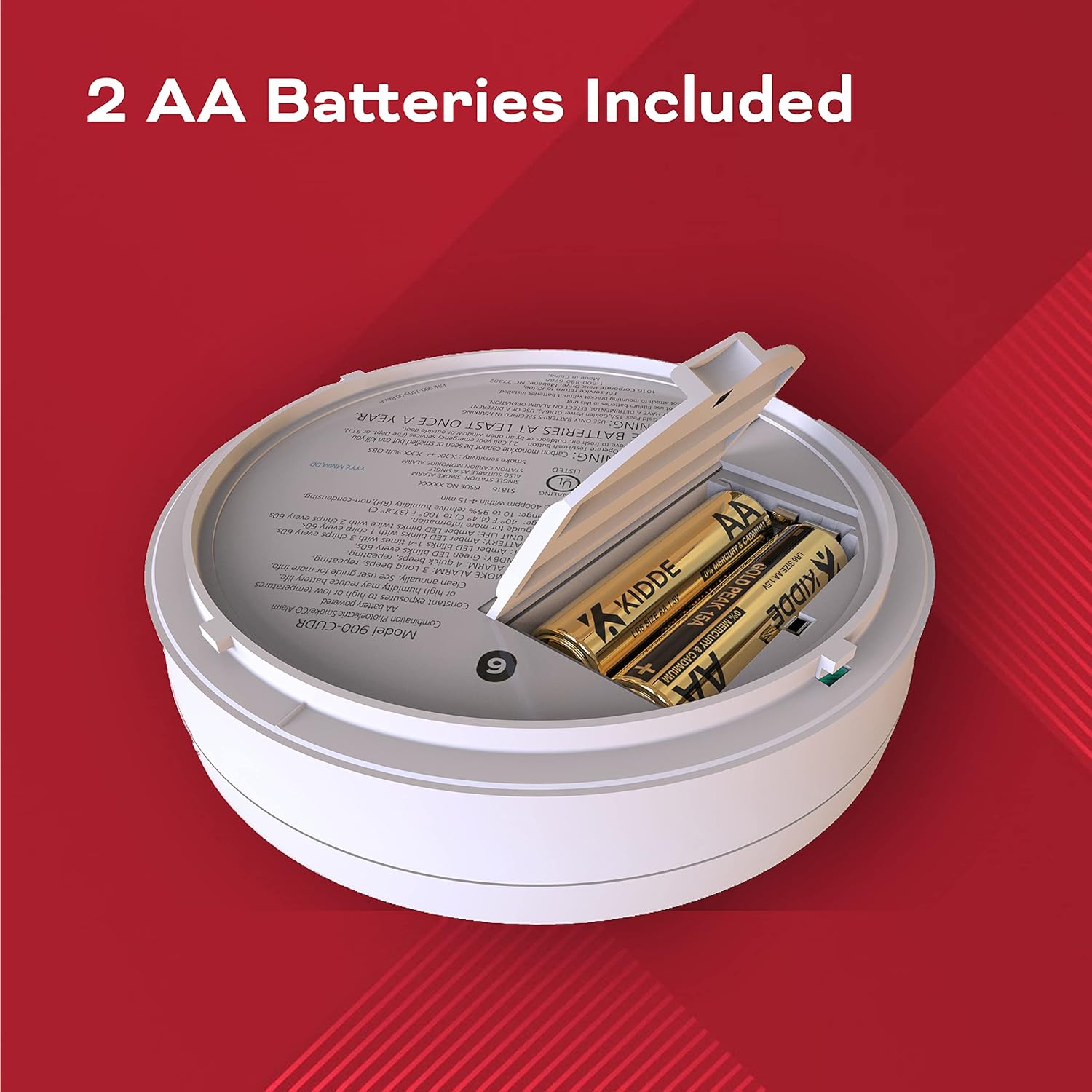 Kidde Smoke & Carbon Monoxide Detector AA Battery Powered LED Warning Lights