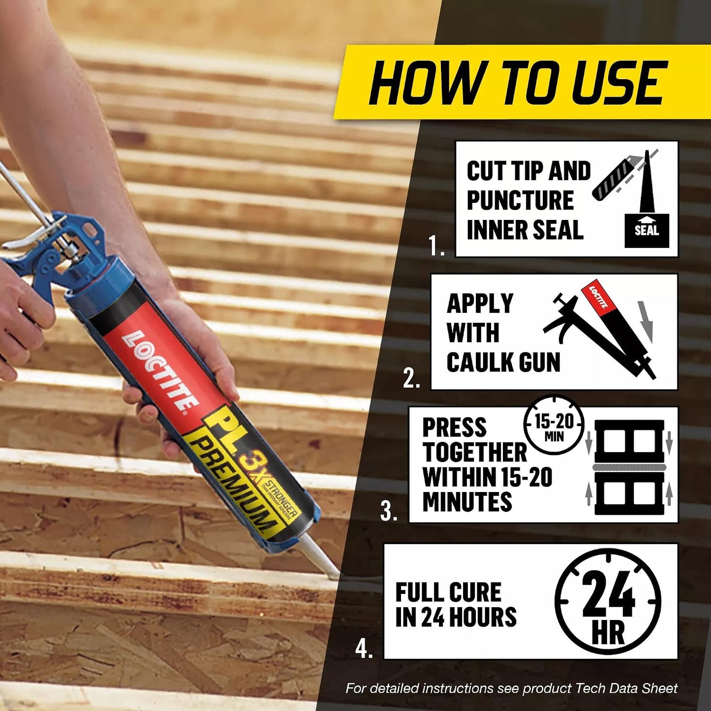 Loctite PL Premium Polyurethane Construction Adhesive 10oz Wood Concrete Metal