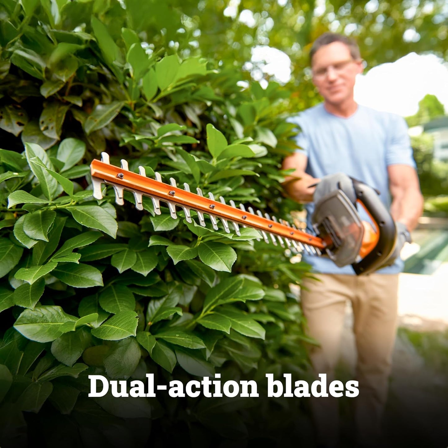 WORX 22in Cordless Hedge Trimmer Dual-Action Blades Tool Only (Used)