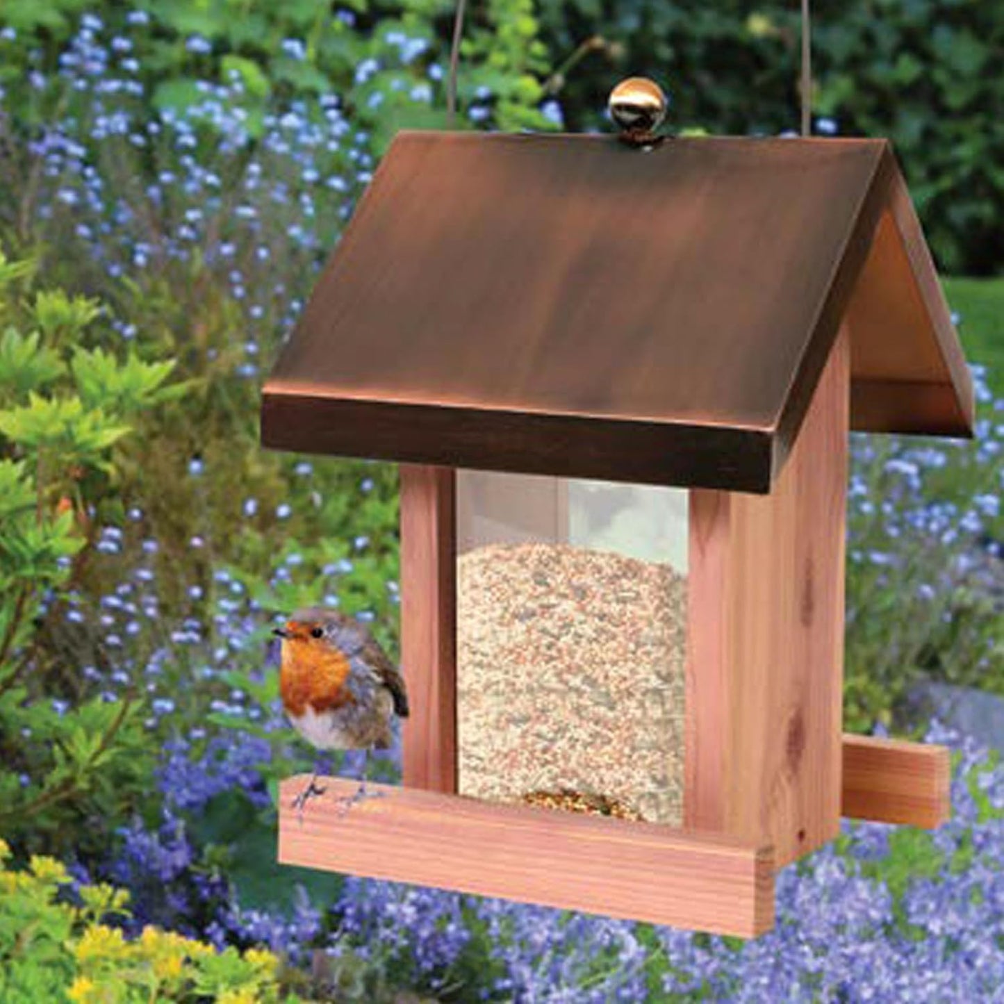 Pennington Copper Roof Songbird Villa Seed Feeder 1.5lb Wild Bird Feeder