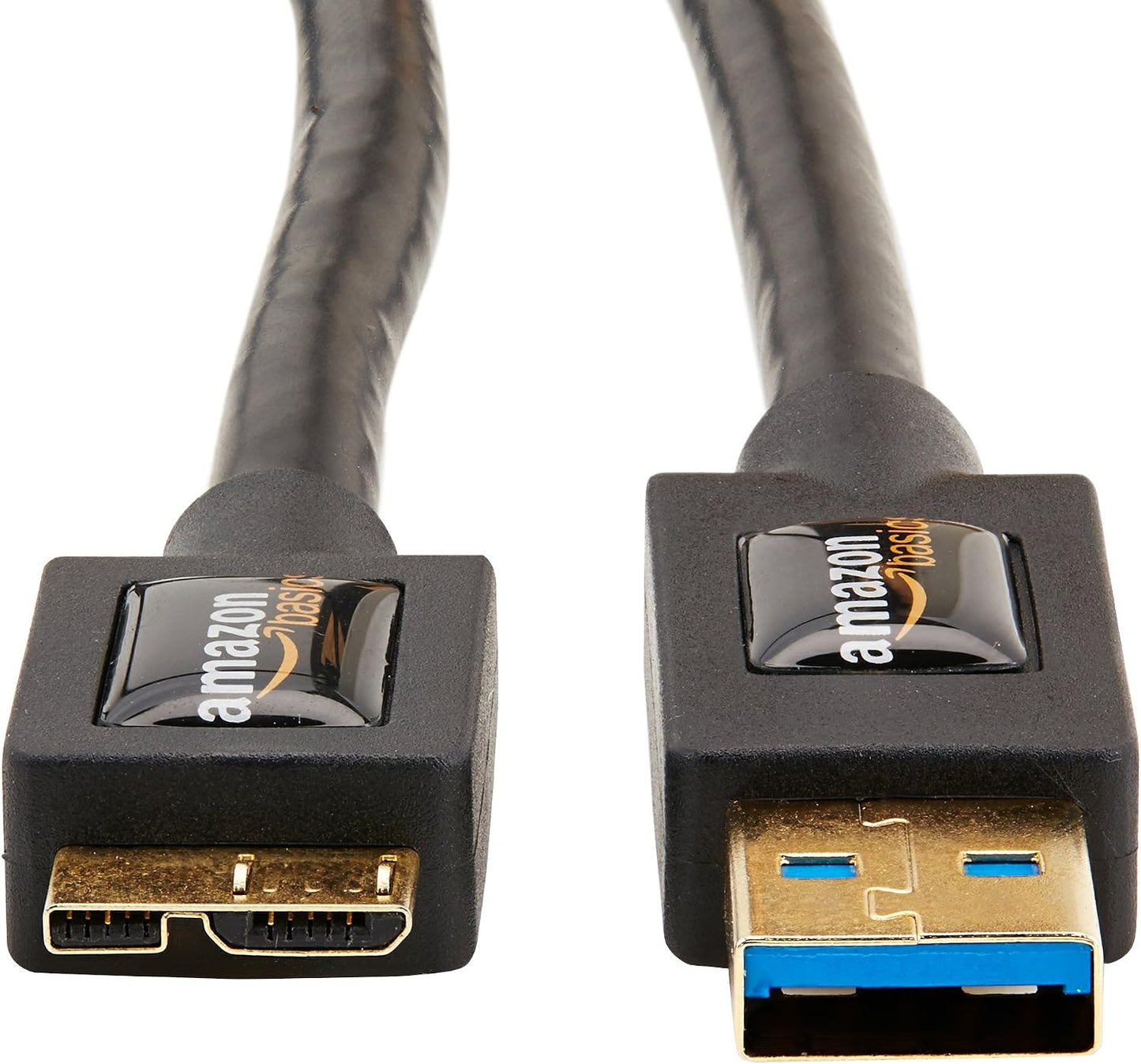 Amazon Basics USB 3.0 Cable, Type USB-A Male to Micro USB, 1.8 m, Black