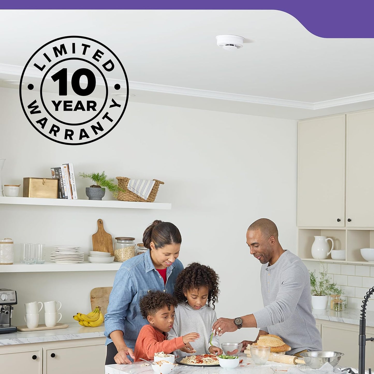 Kidde 30CUD10 Smoke & Carbon Monoxide Detector 10-Year Battery LED Indicators