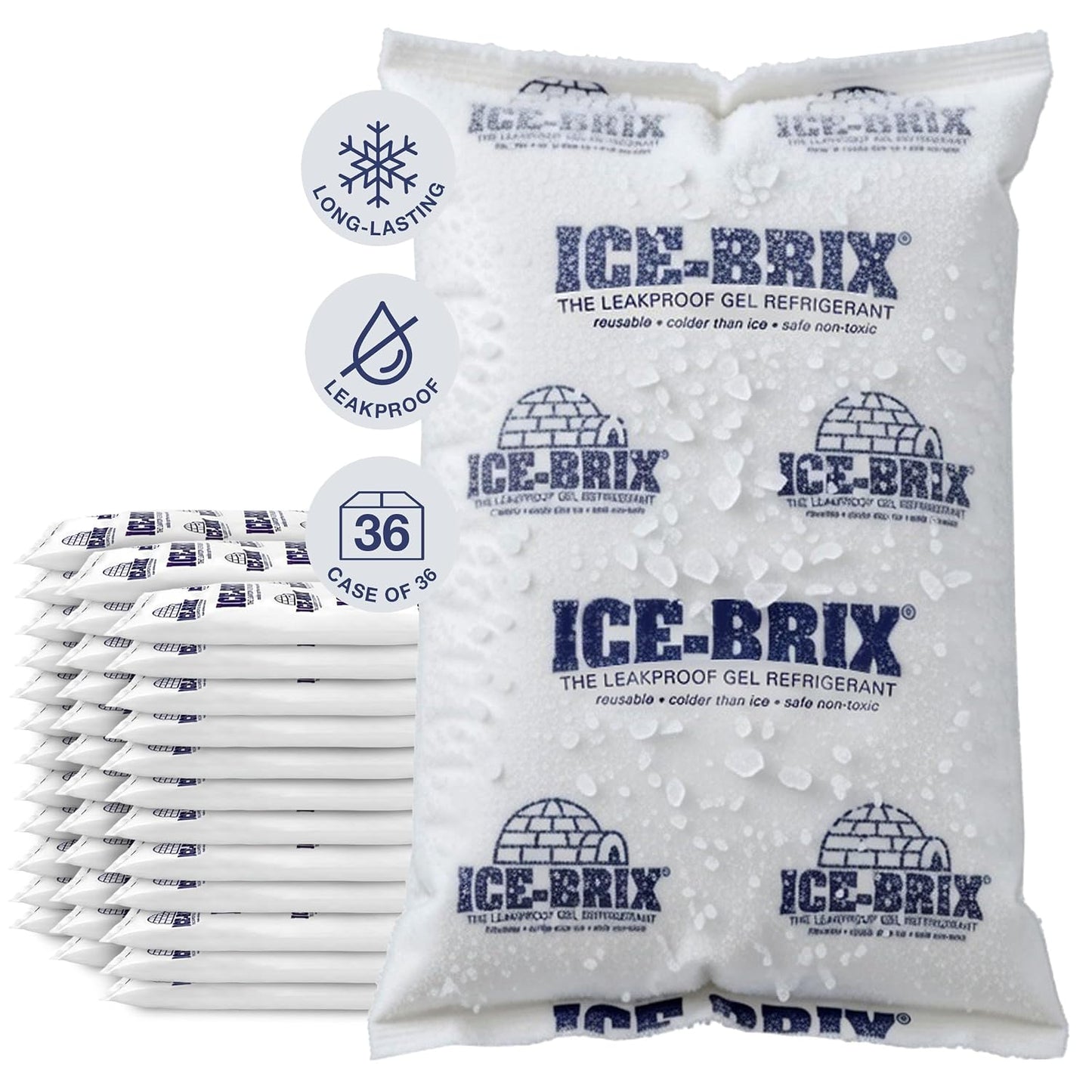 Polar Tech IB6 Ice-Brix Cold Packs 6oz Case of 48 Reusable Gel Freezer Pack