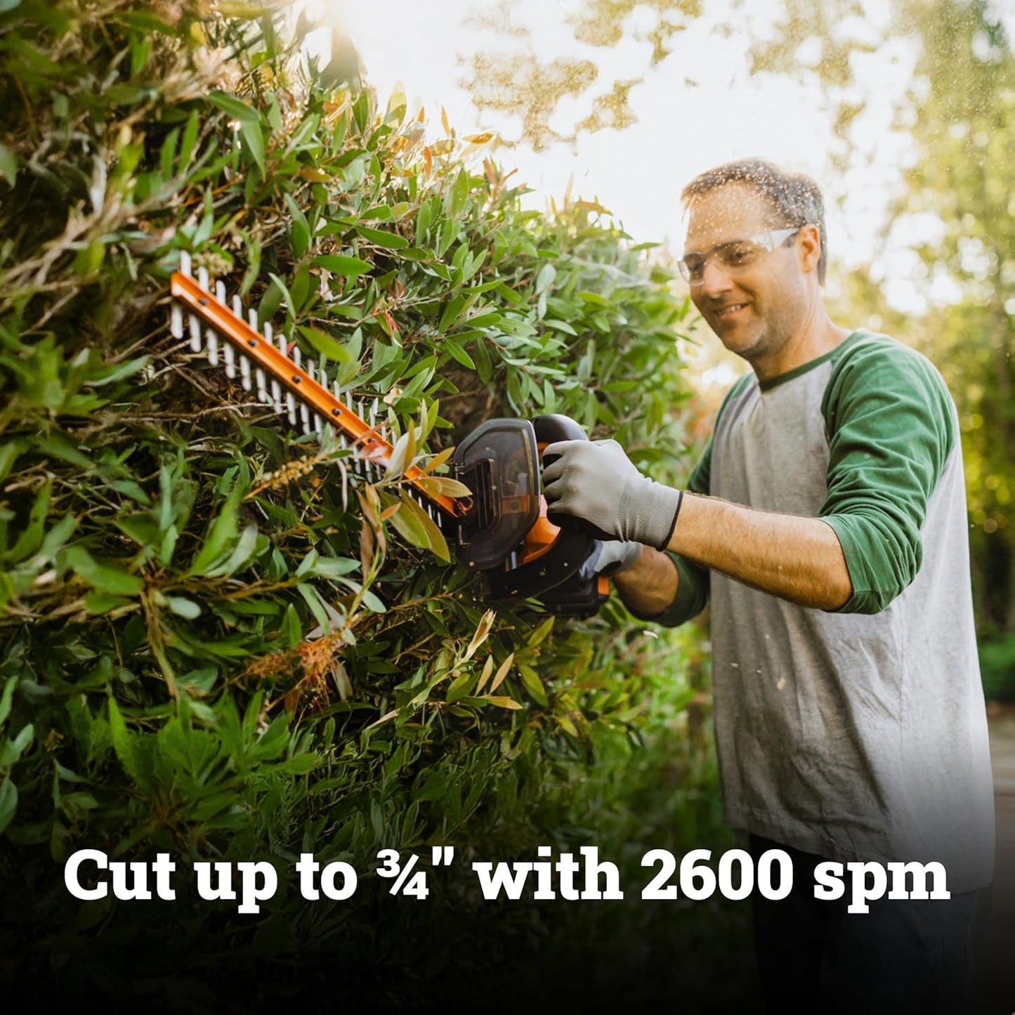 WORX 22in Cordless Hedge Trimmer Dual-Action Blades Tool Only (Used)
