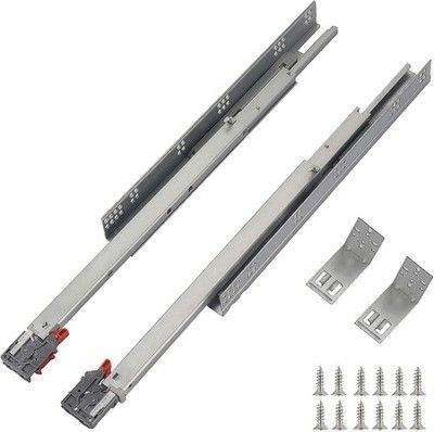 OCG Under Mount Drawer Slides 12 inch (1 Pair), Full Extension Soft Close