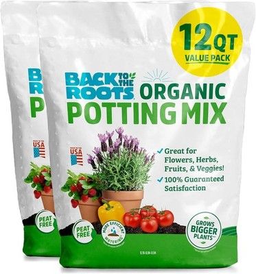 Back to the Roots 100% Organic Potting Mix Premium 12 Quart