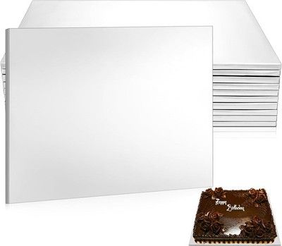 Affrolling 10 Pack 18.5 x 26 Inch Full Sheet Rectangle Cake Drum Board 1/2 Inch