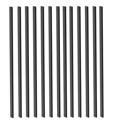 HZIU 60-Pack Deck Balusters 32.25in Rectangle Metal Railing Spindles w/ Caps