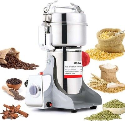 BI-DTOOL Electric Grain Mill Grinder 800g Stainless Steel Pulverizer 36000rpm