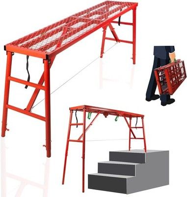 NETRCRHOM Folding Scaffolding Platform, 71(L) x15.7(W) x51(H)''770 Lbs
