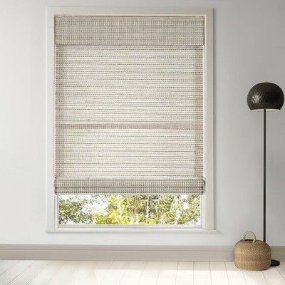 LazBlinds Cordless Bamboo Roman Shades Light Filtering Natural Window Blinds