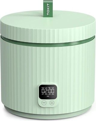TOKIT Mini Rice Cooker 3-Cup Ceramic Nonstick 24H Timer Keep Warm 8 Functions