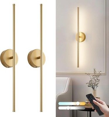 KARTOOSH Battery Wall Sconce Remote 350deg Rotate LED Wireless 3 Color Temp Set