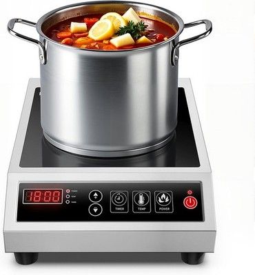Induction Cooktop Commercial 1800W Portable Countertop Burner 8in 11 Temp Coil
