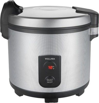 YOLLNIA 18.1QT Commercial Rice Warmer 55 Raw 110 Cup Portable Big Rice Warmer