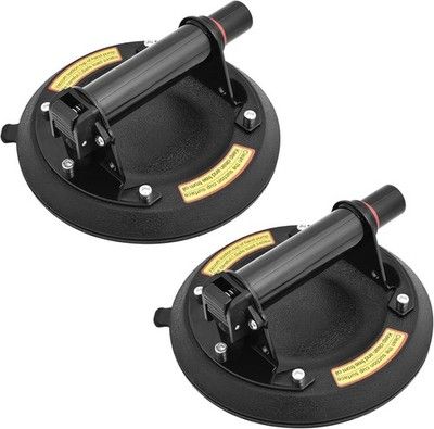 2 Pack Vacuum Suction Cups Metal Handle Glass Lifter Heavy Duty