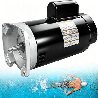 ATRACYPART 2HP Pool Pump Motor 56Y Square Flange 230V 3450RPM B2855 B855 Century