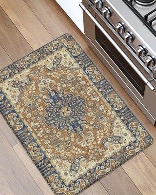 DEXI Cushioned Kitchen Floor Mat Set 23x35 + 23x59 Non Slip Waterproof Runner