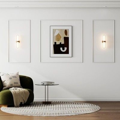 Pangda Peel and Stick Wall Molding Kit, 3D Premade Accent Molding Wainscoting