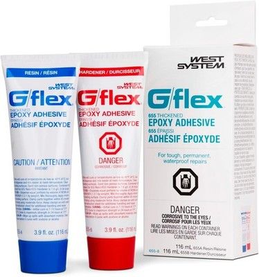 West System 655-8 G/flex Epoxy Adhesive Two 4.5 fl oz White