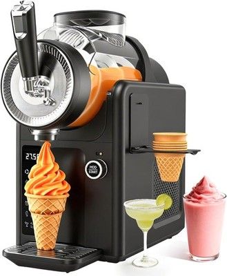 SYINTAO Slushie Machine No Ice Needed 2-in-1 Frozen Drink & Soft Serve Maker