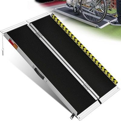 VNN Portable Wheelchair Ramp 4FT, Non-Slip Aluminum Ramps for Wheelchairs for