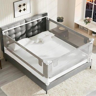 AquaVogue 3-Pack King Size Bed Rails Toddlers Height Adjustable Baby Bed Guard