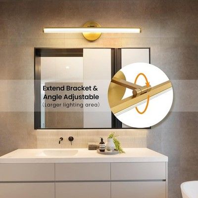 KAISITE Modern Bathroom Light 39in Dimmable 5CCT LED Vanity Bar Restroom Mirror