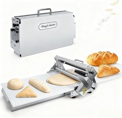 SZRLDZSW 40.9x15.5 Folding Dough Sheeter Manual Stainless Steel Pastry Roller
