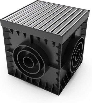Vodaland - 12x12 Catch Basin Stainless Steel ADA/Heel Proof Grating Package