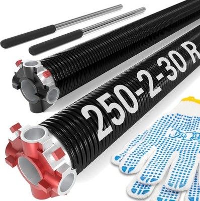 Toriexon Garage Door Torsion Spring Pair 0.250x2x30in 18000 Cycle Heavy Duty