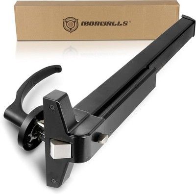 IRONWALLS Panic Bar 27.5 Inch Black Commercial Door Push Exit Device