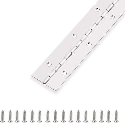 GRRONZEE Piano Hinge 48x1.5in Stainless Steel Continuous Heavy Duty 0.035in Leaf