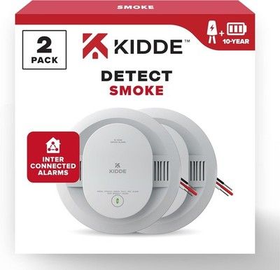 Kidde Hardwired Smoke Detector 10-Year Battery Backup LED 4 Pack