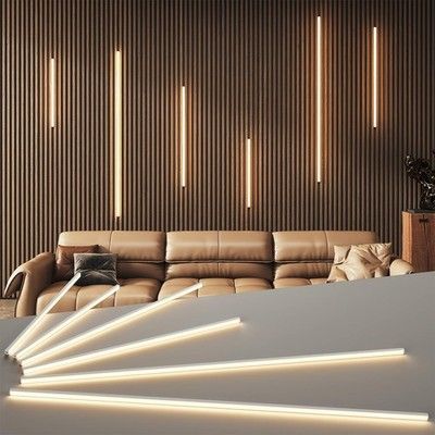 GloryAir LED Recessed Lighting Wall Panel 6-Pack Adhesive Strip 3000K Touchable