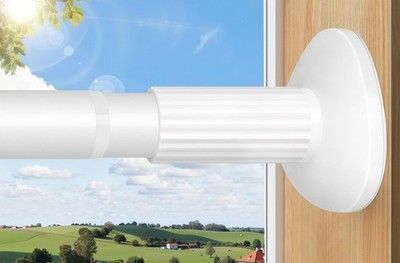 Treije Tension Curtain Rod 51-165in Extra Long No Drilling Indoor Outdoor Patio