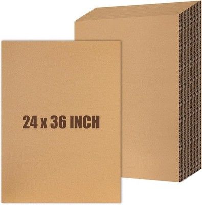 Feifeiya 15-Pack Corrugated Cardboard Sheets 24x36in Large Flat Packaging Insert