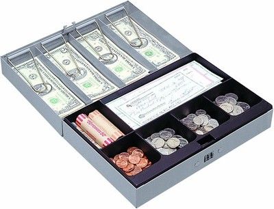 Sparco Combination Lock Steel Cash Box 11.5 x 7.75 x 3.25 in