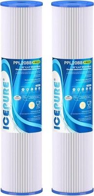 ICEPURE 20x4.5in Whole House Pleated Sediment Filter Well Water Rust Removal