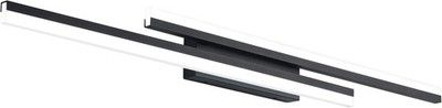 PRESDE 48in Black LED Bathroom Vanity Light Bar Dimmable Over Mirror Modern